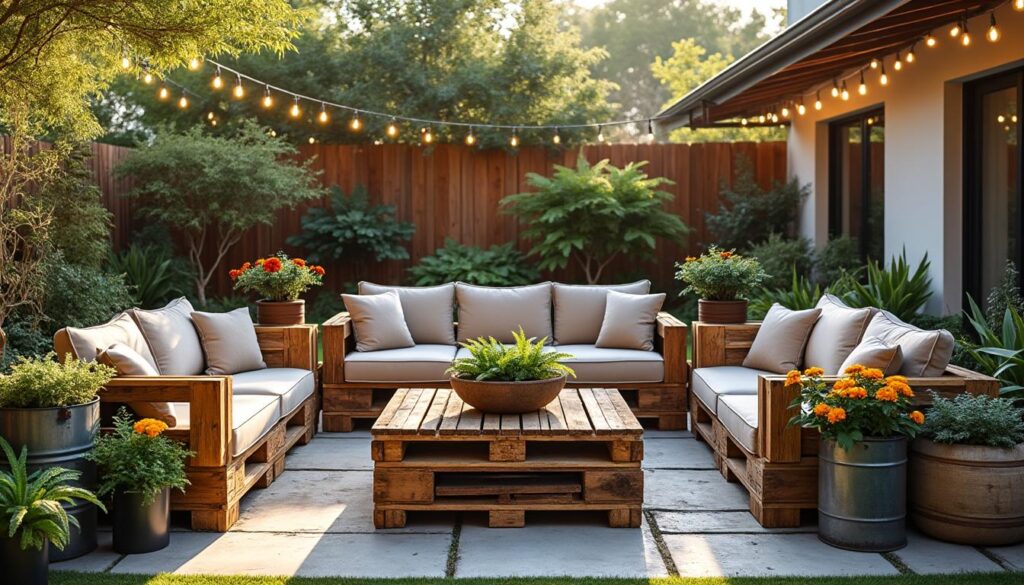 découvrez comment aménager votre espace extérieur de manière écologique et originale en utilisant du mobilier de récupération. idées, conseils et inspiration pour un jardin unique et durable.